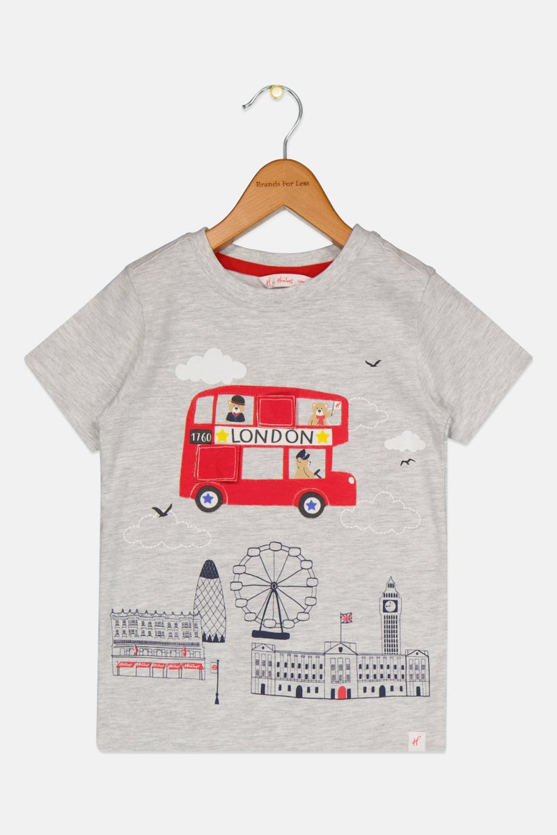 Hamleys Toddlers Boy Round Neck Short Sleeve Graphic Print Top, Multicolor - Image 2
